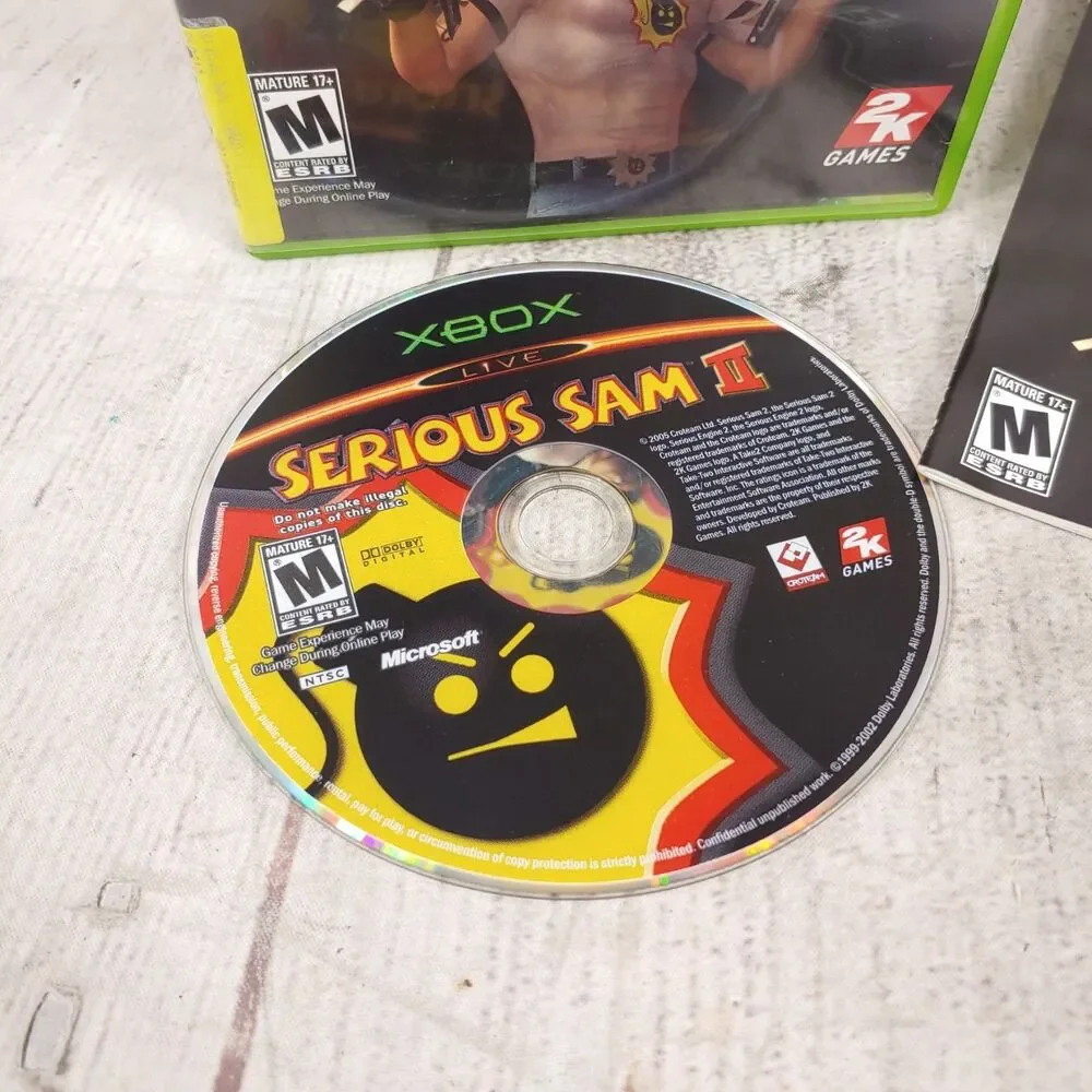Serious Sam II Microsoft Xbox Original Video Game Complete In Case Manual TESTED
